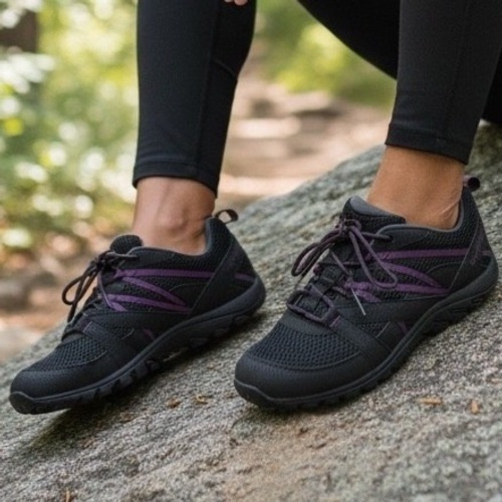 Merrell Riverbed 3 Womens black Trail Running Shoes Black Purple Mesh Sz 11